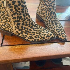Sole Society Leopard Print Ankle Booties